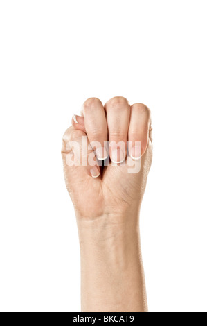 Weibliche Hände Rechtschreibung der ASL Fingeralphabet Stockfoto