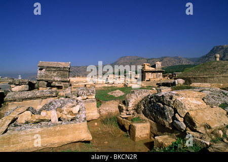 Türkei, Hierapolis, Necropolis Stockfoto