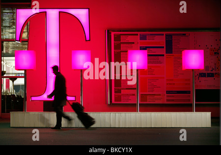 Deutsche Telekom, Computer und IT-Messe, Cebit, Hannover Messe, Deutschland, Europa. Stockfoto