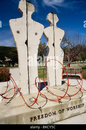 Berlin Wall Section, Westminster College, Missouri, USA Stockfoto