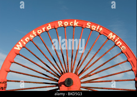 Winsford Steinsalz mir große Welle Wicklung Rad Cheshire UK Stockfoto