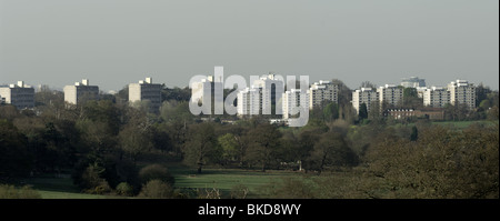 Alton Immobilien in Roehampton, West London, eines der größten Rates Güter im Vereinigten Königreich mit Richmond Park und die Hirsche in der Stockfoto