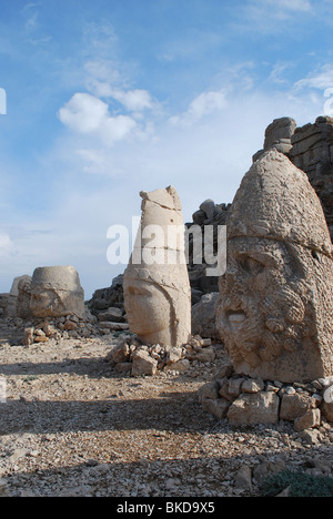 Nemrut Berggott Statuen Schlafwagen Türkei Stockfoto