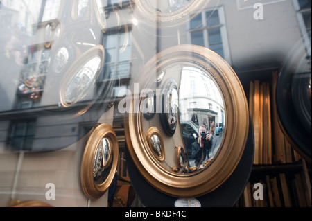 Paris, Bild Framing Store im Quartier Latin, "Paris amerikanische Kunst", außerhalb Storefront Stockfoto