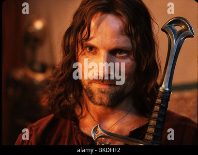 DER HERR DER RINGE: DIE RÜCKKEHR DES KÖNIGS (2003) VIGGO MORTENSEN, ARAGORN RÜCKKEHR 001-005 Stockfoto