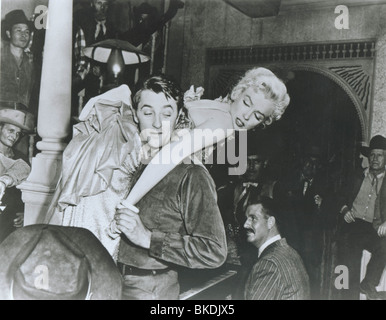 RIVER OF NO RETURN (1954) ROBERT MITCHUM, MARILYN MONROE RVN 001 P Stockfoto