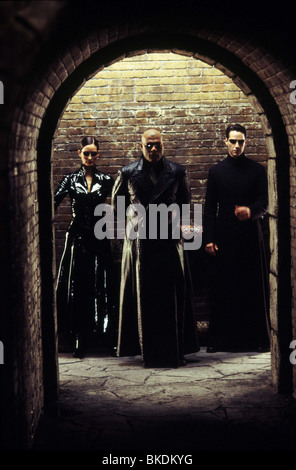 MATRIX RELOADED (2003), MATRIX 2 (ALT) CARRIE-ANNE MOSS, LAURENCE FISHBURNE, KEANU REEVES MTX2 001-306R Stockfoto