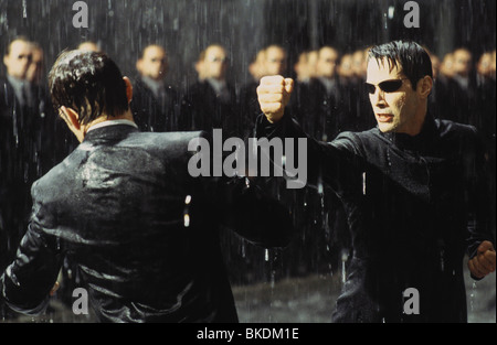 DIE MATRIX-REVOLUTIONEN (2003) DER MATRIX 3 (ALT) HUGO WEAVING, KEANU REEVES MTX3 001-2492 Stockfoto