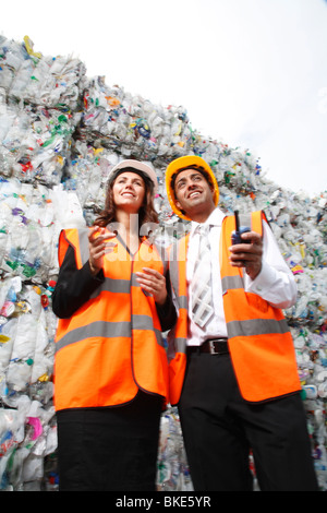 Mitarbeiter in der recycling-Industrie Stockfoto