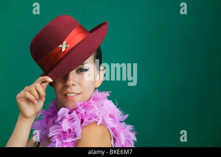 Weiblichen Tango Tänzer, Caminito District, Buenos Aires, Argentinien Stockfoto