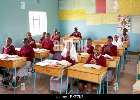 Afrika-Kinder in der Schule in Loldia Schule Kenia Stockfoto