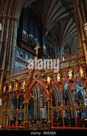 Skidmore Bildschirm, Kathedrale von Lichfield, Lichfield, Staffordshire, England, Vereinigtes Königreich Stockfoto