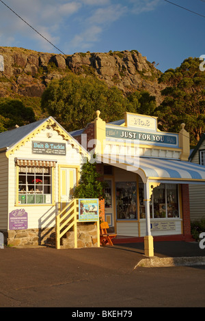 Historische Geschäfte, Kirche Street, Stanley, nordwestlichen Tasmanien, Australien Stockfoto