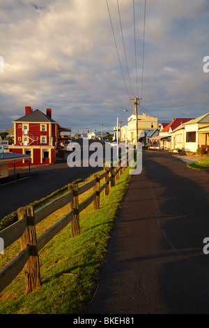 Stanley Hotel und historische Geschäfte, Kirche Street, Stanley, nordwestlichen Tasmanien, Australien Stockfoto