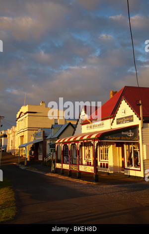 Historische Geschäfte, Kirche Street, Stanley, nordwestlichen Tasmanien, Australien Stockfoto