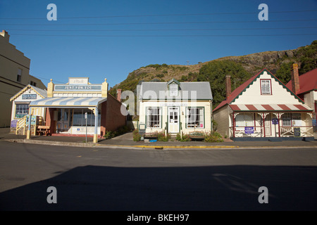 Historische Geschäfte, Kirche Street, Stanley, nordwestlichen Tasmanien, Australien Stockfoto