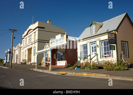 Historische Geschäfte, Kirche Street, Stanley, nordwestlichen Tasmanien, Australien Stockfoto