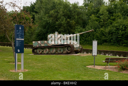 Tiger-Panzer in der Nähe von Vimoutiers Normandie Frankreich Stockfoto