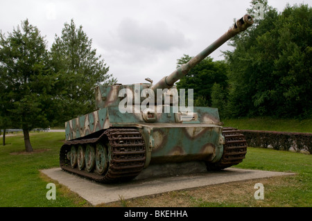 Tiger-Panzer in der Nähe von Vimoutiers Normandie Frankreich Stockfoto