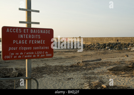 La Plage De La Barre À Lembouchure de lAdour À Anglet Strand von "La Barre" an der Mündung des Adour in Anglet Strand geschlossen Stockfoto