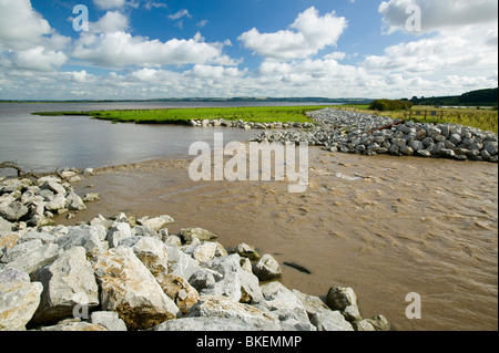 Der Bruch am Alkborough an der Mündung des Humber in Ostengland, Großbritanniens größte Beispiel für verwaltete Rückzug. Stockfoto