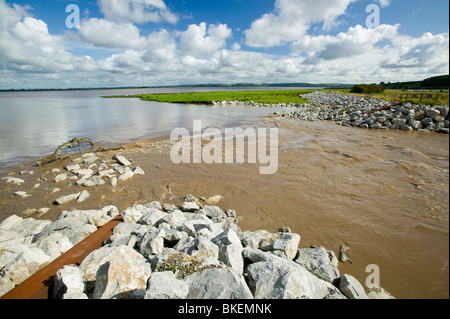 Der Bruch am Alkborough an der Mündung des Humber in Ostengland, Großbritanniens größte Beispiel für verwaltete Rückzug. Stockfoto