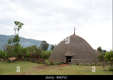 Urige Hütte im Süden Äthiopiens Stockfoto