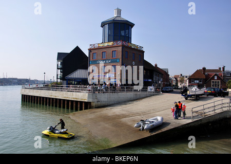 Blick & Meer Visitor Center Tower, Littlehampton Hafen, Littlehampton, West Sussex, England, Vereinigtes Königreich Stockfoto