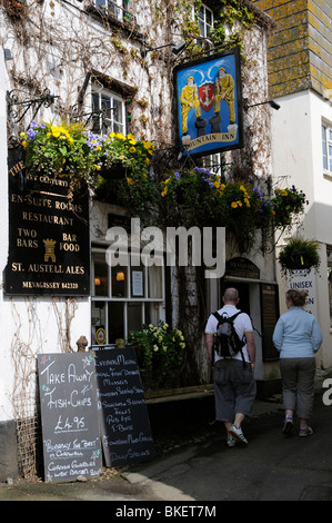 Fountain Inn in Mevagissey eine Stadt am Meer und Hafen in Cornwall Südengland England Stockfoto