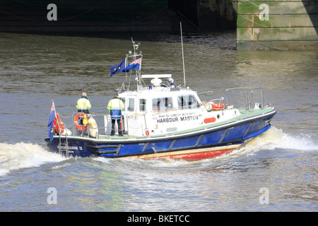 Hafen master Boot Fluss Themse London England uk gb Stockfoto