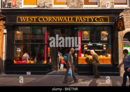 Der West Cornwall Pasty Co. in Bury Saint Edmunds, Suffolk, England, Großbritannien, UK Stockfoto