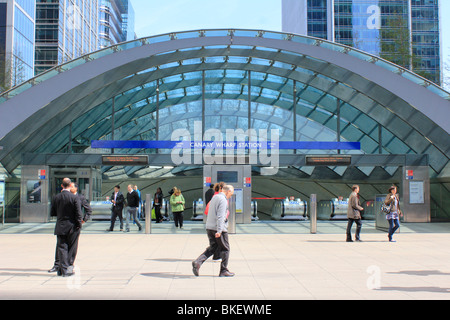 u-Bahn Station Canary Wharf London England uk gb Stockfoto