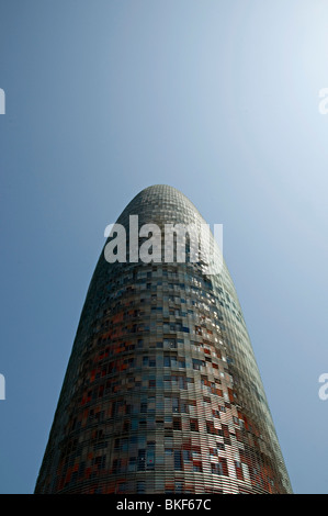 Torre Agbar Barcelona Gherkin Stockfoto