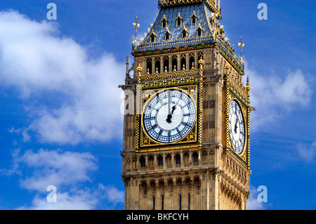 Big Ben (St.-Stephans Turm) Zifferblatt, London, England, UK Stockfoto