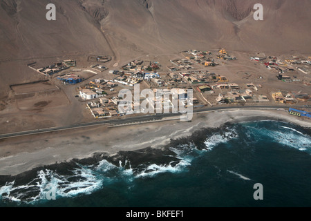 Luftaufnahme der Küste und Stadt Antofagasta, Chile Stockfoto