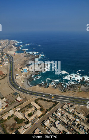 Luftaufnahme der Küste und Stadt Antofagasta, Chile Stockfoto