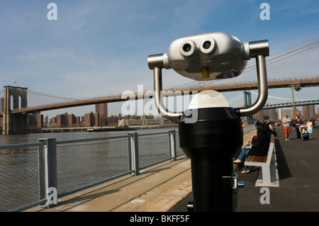 Die neu eröffnete Brooklyn Bridge Park am Pier One. Stockfoto