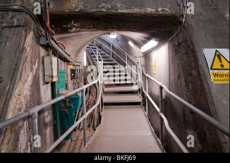 Unter Birkenhead Mersey Queensway Tunnel Liverpool UK Stockfoto