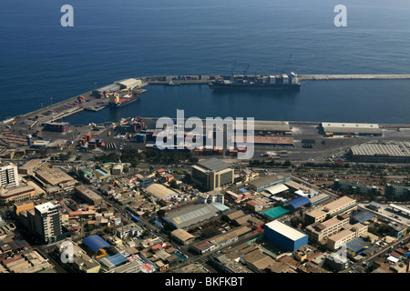 Luftaufnahme der Küste und Stadt Antofagasta, Chile Stockfoto