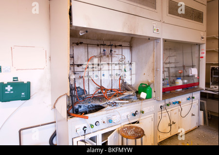 Chemie-Labor nach explosion Stockfoto