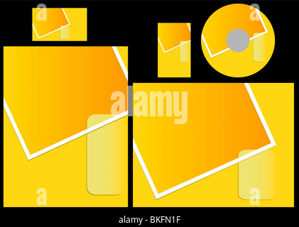 Vorlage für Visitenkarten, Brief und cd. Stockfoto