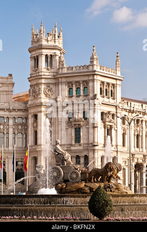 Plaza De La Cibeles, Madrid, Spanien Stockfoto