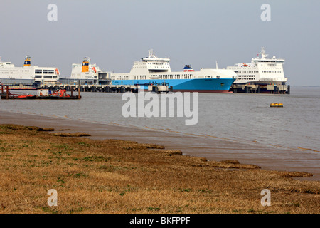 Humber Sea terminal Immingham dockt Lincolnshire Humberside England uk gb Stockfoto