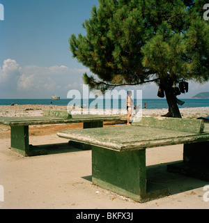 etwas schäbig Meerseite resort Osteuropa Stockfoto