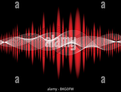 Musik inspiriert grafische Equalizer Hintergrund mit Wave-Effekt Stockfoto