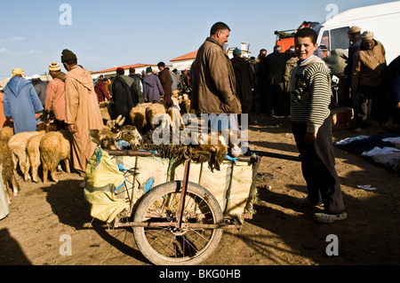 Markt-Szene in den Mittleren Atlas-Region von Marokko. Stockfoto