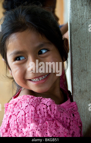 Maya-Mädchen Solola Abteilung Guatemala Stockfoto