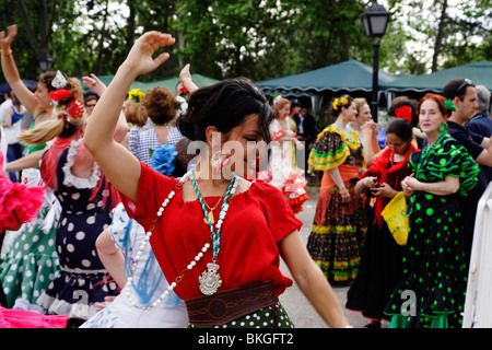 Andalusische Feier, Romeria, Madrid, Spanien Stockfoto