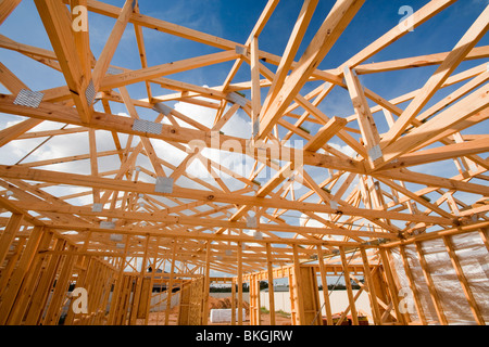 Bau von neuen Holz gerahmt Häuser in Echuca, Australien. Stockfoto