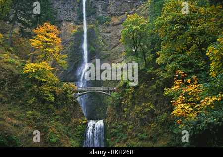 Multnomah Falls in der Columbia River Gorge Scenic Area, Oregon Stockfoto